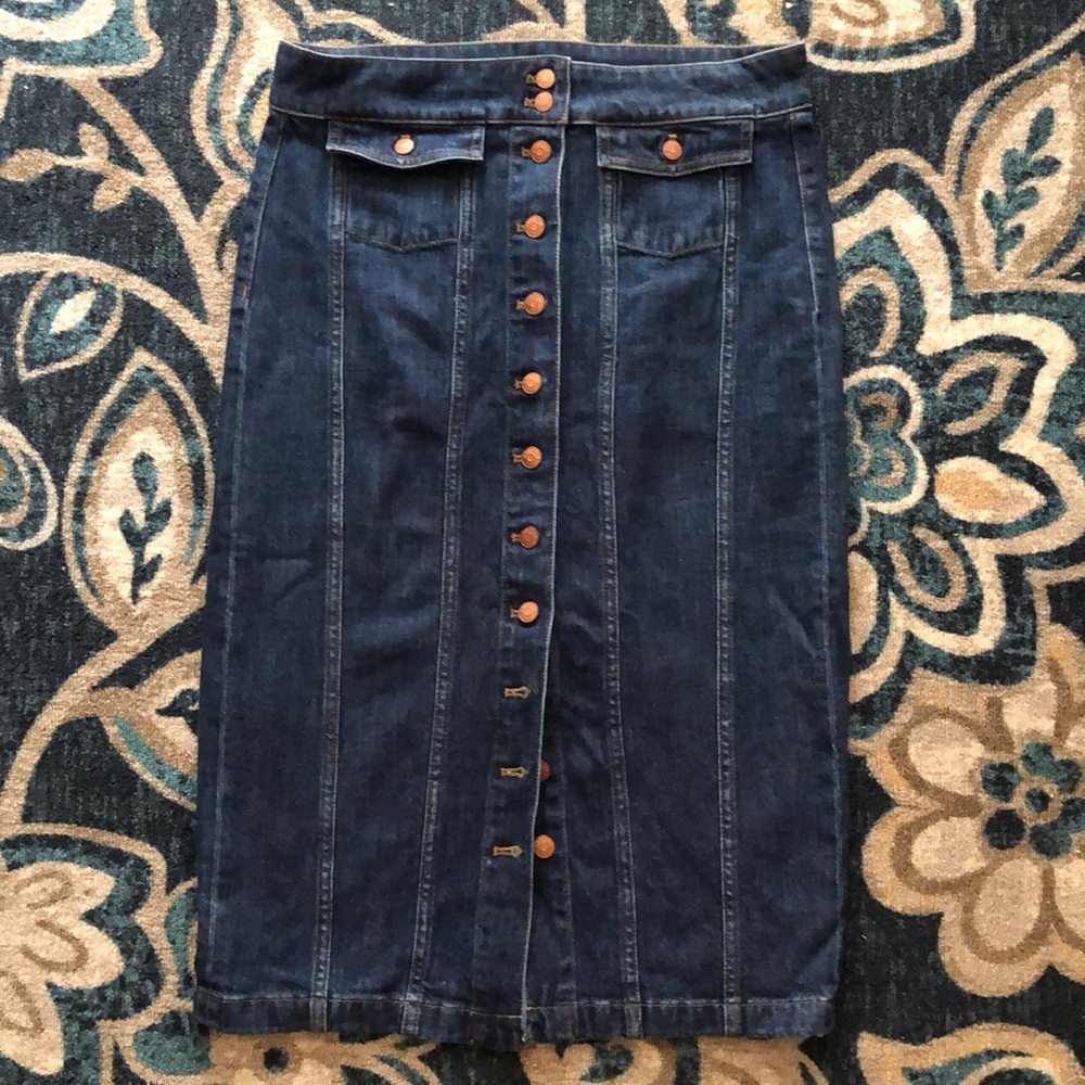 Madewell midi denim skirt